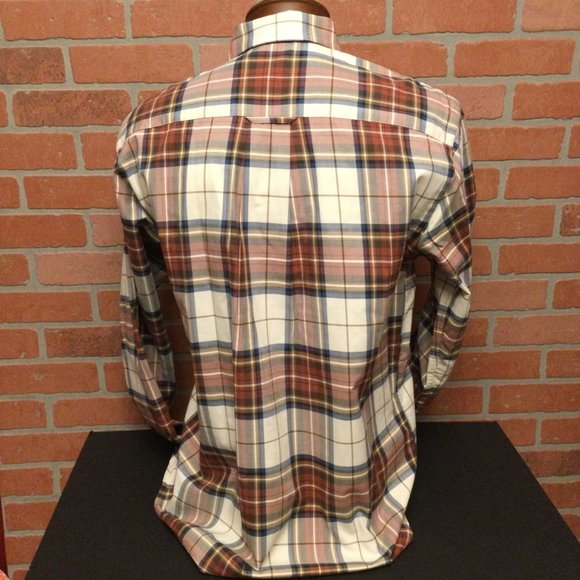 Orvis Men's Plaid Shirt Size M Signature Twill Button Front Long Sleeve - Picture 4 of 8
